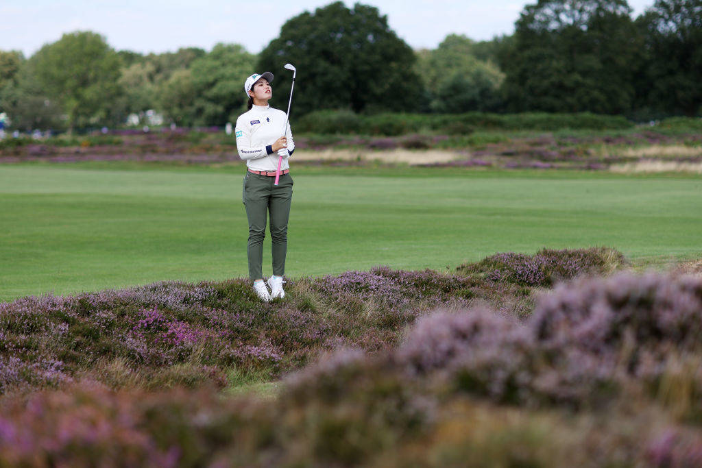 Kokona Sakurai plays out the heather at the 2023 AIG Women